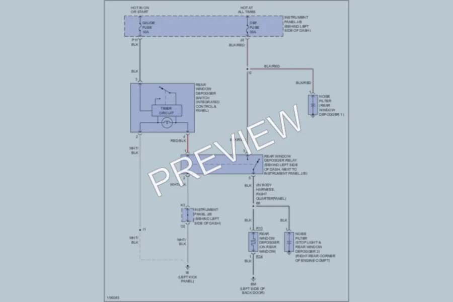 2004 Scion xB Defoggers wiring diagram preview
