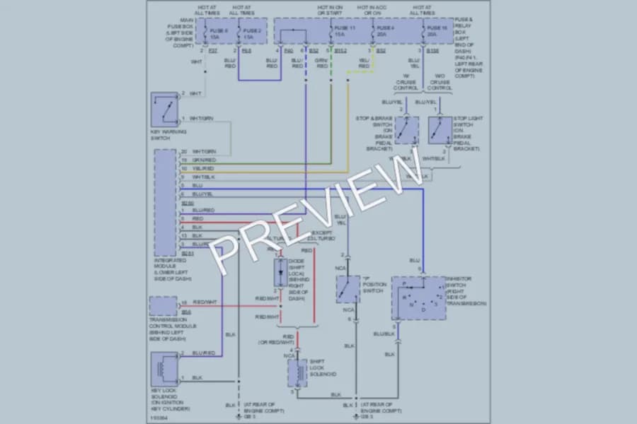 2004 Subaru Baja Shift Interlock wiring diagram preview