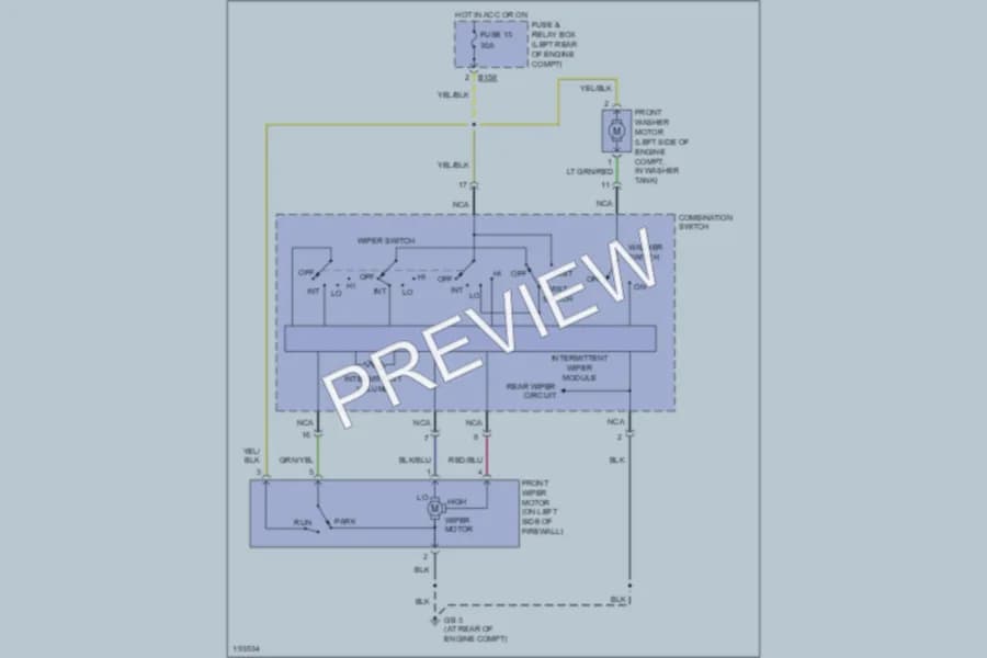 2004 Subaru Baja Wiper Washer wiring diagram preview