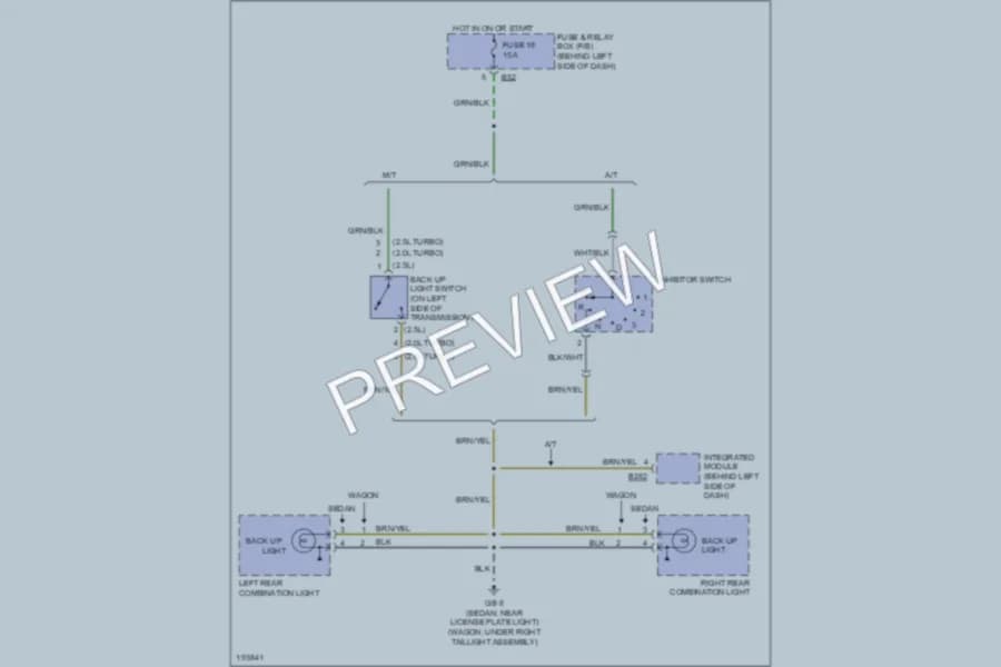 2004 Subaru Impreza Exterior Lights wiring diagram preview