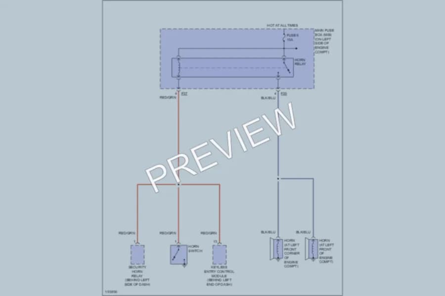 2004 Subaru Impreza Horn wiring diagram preview