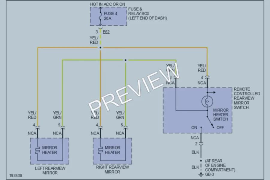 2004 Subaru Outback Defoggers wiring diagram preview