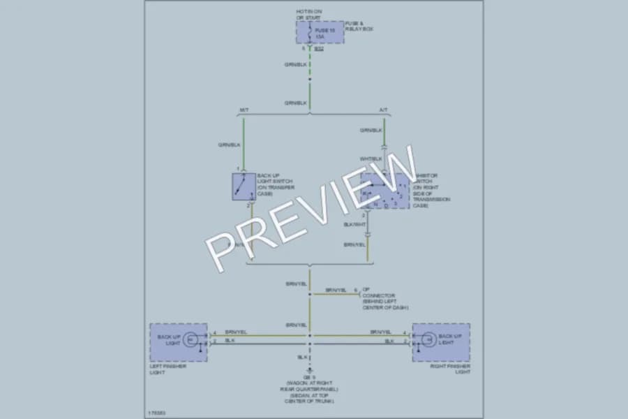 2004 Subaru Outback Exterior Lights wiring diagram preview