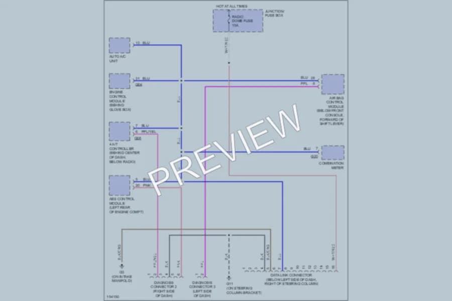 2004 Suzuki Aerio Computer Data Lines wiring diagram preview