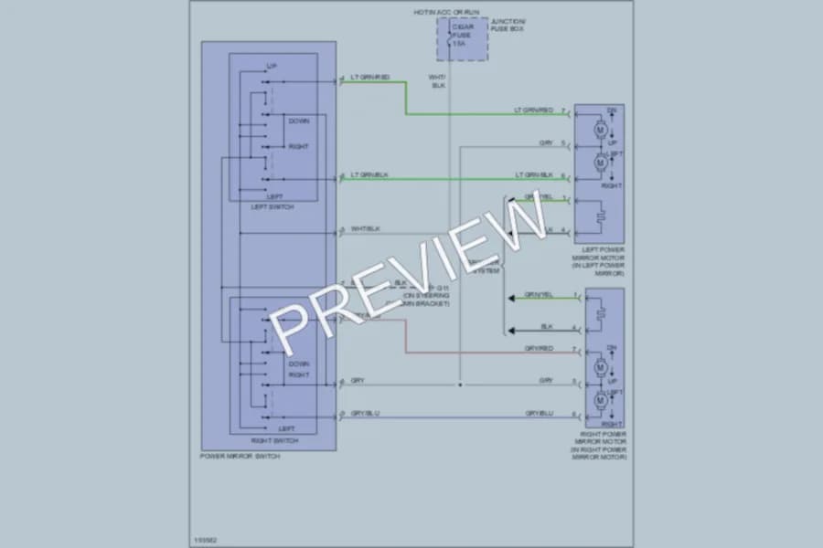 2004 Suzuki Aerio Power Mirrors wiring diagram preview
