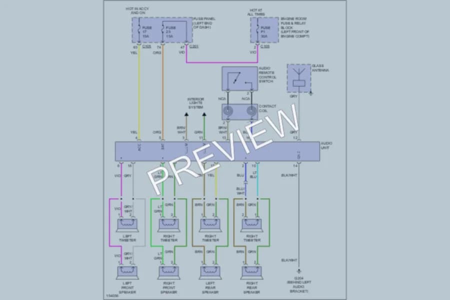 2004 Suzuki Forenza Radio wiring diagram preview