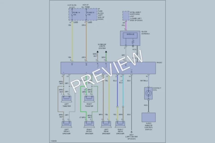 2004 Suzuki Verona Radio wiring diagram preview