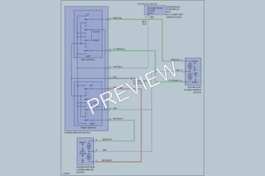 2004 Suzuki VitaraV6 Power Mirrors wiring diagram preview