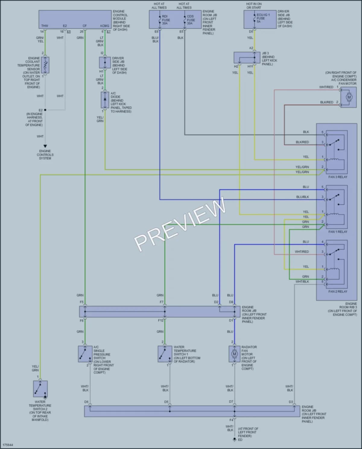 2004 Toyota Avalon Cooling Fan wiring diagram preview