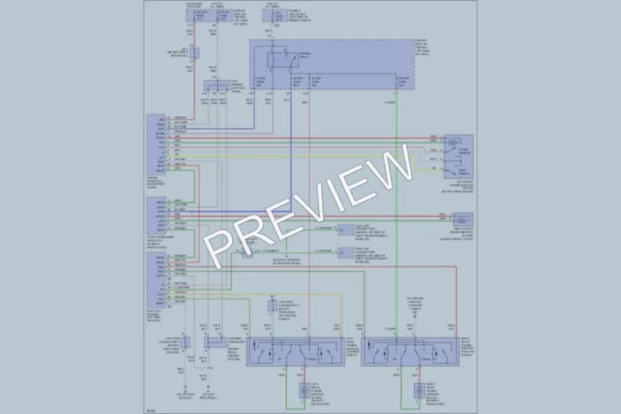 2004 Toyota Avalon Power Windows wiring diagram preview