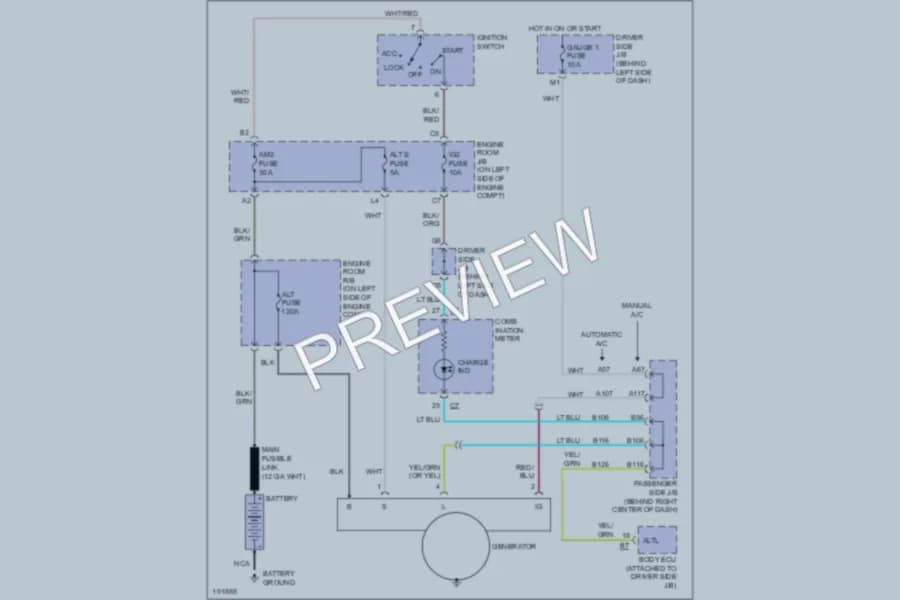 2004 Toyota Camry Starting Charging wiring diagram preview