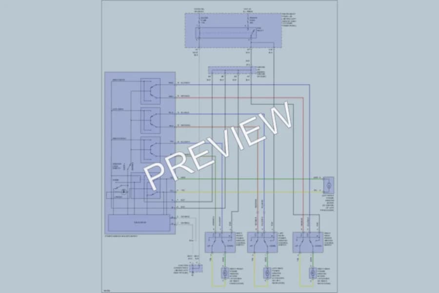2004 Toyota Corolla Power Windows wiring diagram preview