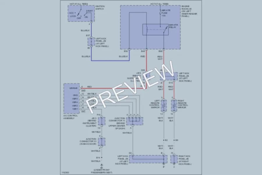 2004 Toyota LandCruiser Defoggers wiring diagram preview