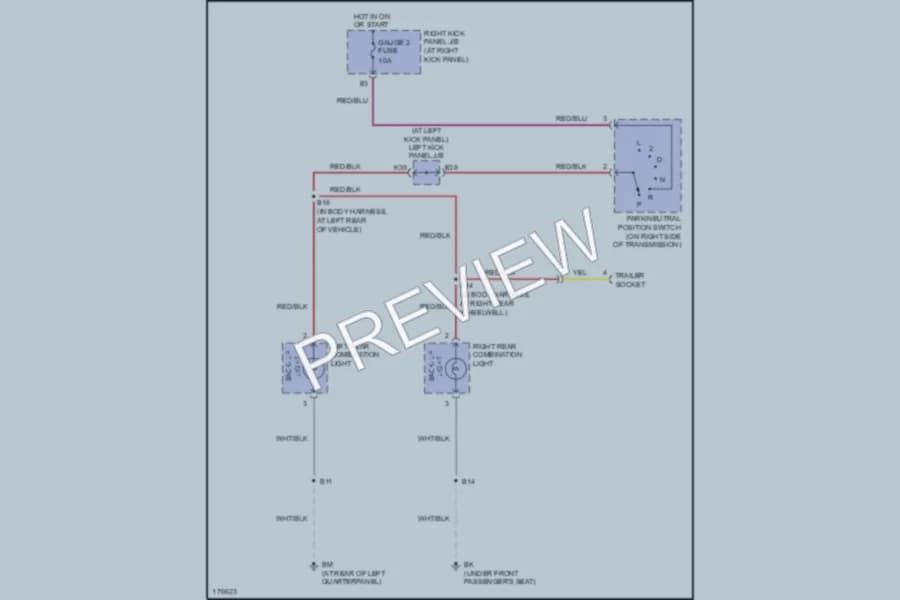 2004 Toyota LandCruiser Exterior Lights wiring diagram preview