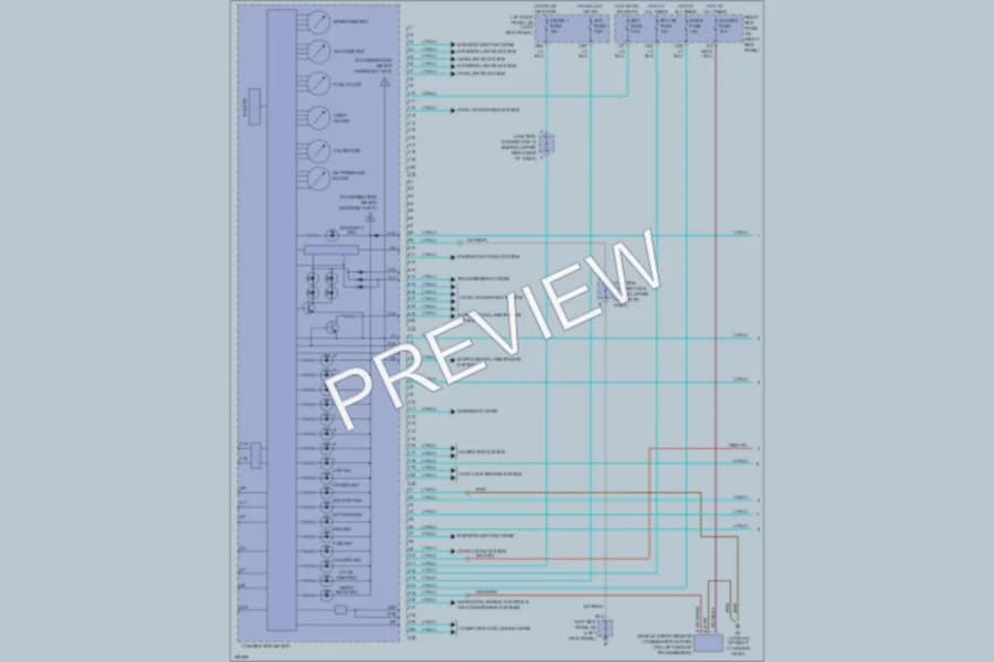 2004 Toyota LandCruiser Instrument Cluster wiring diagram preview