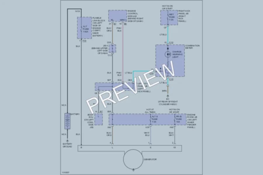 2004 Toyota LandCruiser Starting Charging wiring diagram preview