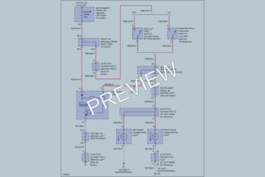2004 Toyota Matrix Exterior Lights wiring diagram preview