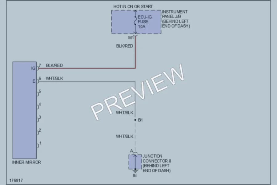 2004 Toyota Sequoia Power Mirrors wiring diagram preview