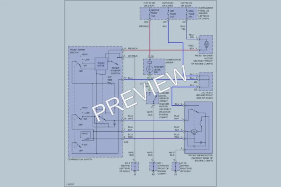 2004 Toyota Sequoia Wiper Washer wiring diagram preview