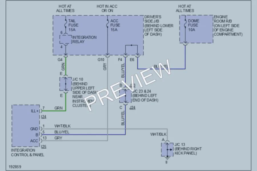 2004 Toyota Tundra Instrument Cluster wiring diagram preview