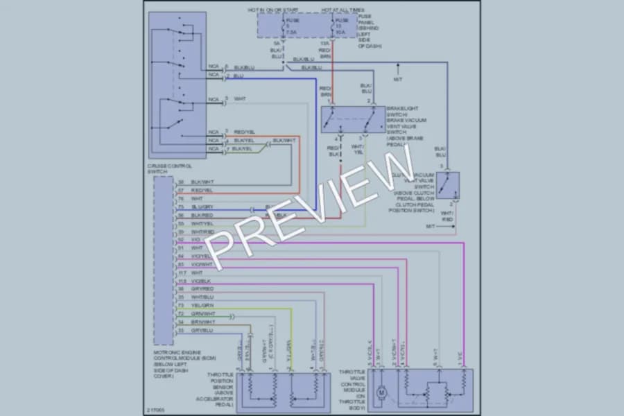 2004 Volkswagen NewBeetle Cruise Control wiring diagram preview