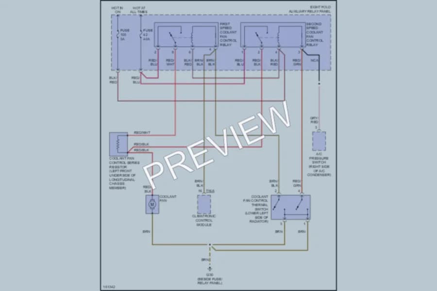 2004 Volkswagen Passat Cooling Fan wiring diagram preview