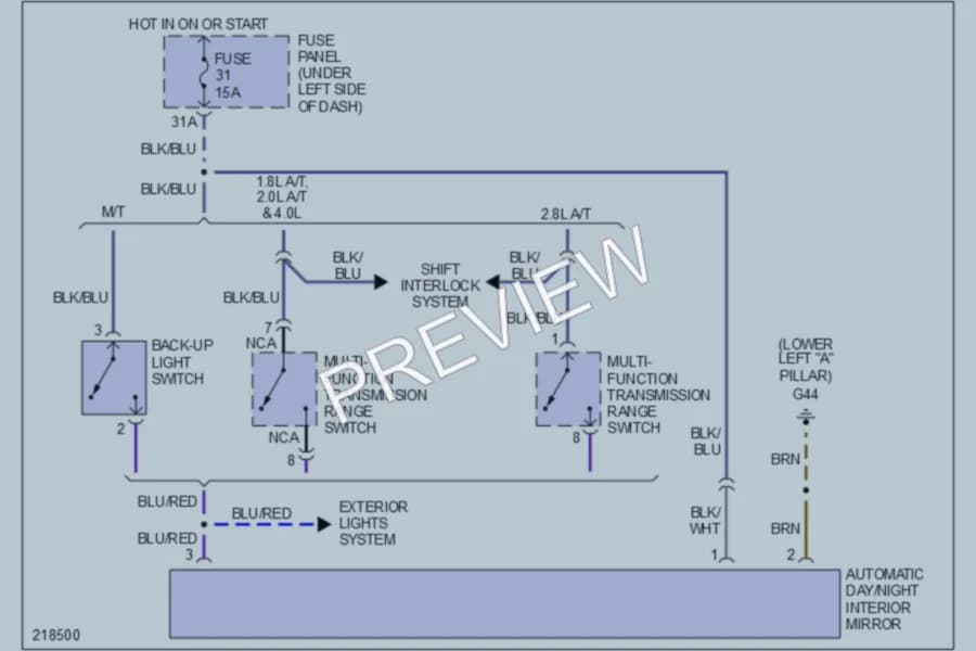 2004 Volkswagen Passat Power Mirrors wiring diagram preview