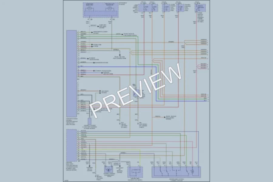 2004 Volkswagen R32 Power Door Locks wiring diagram preview