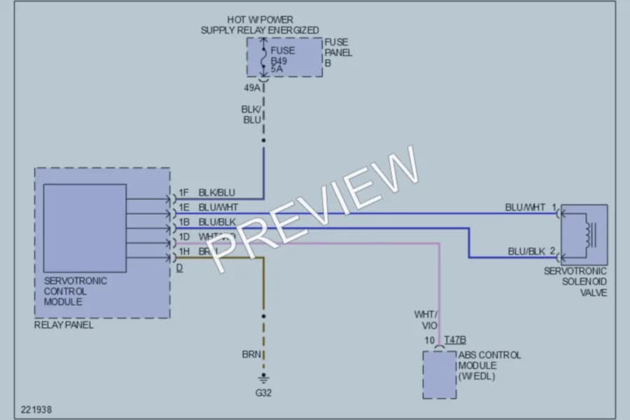 2004 Volkswagen Touareg Electronic Power Steering wiring diagram preview