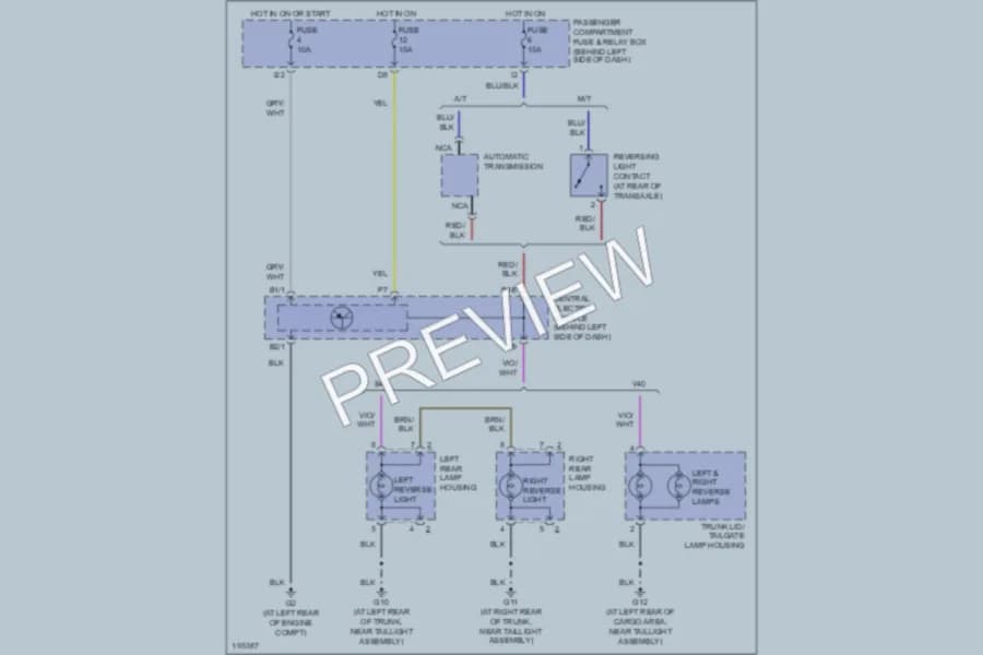 2004 Volvo V40 Exterior Lights wiring diagram preview