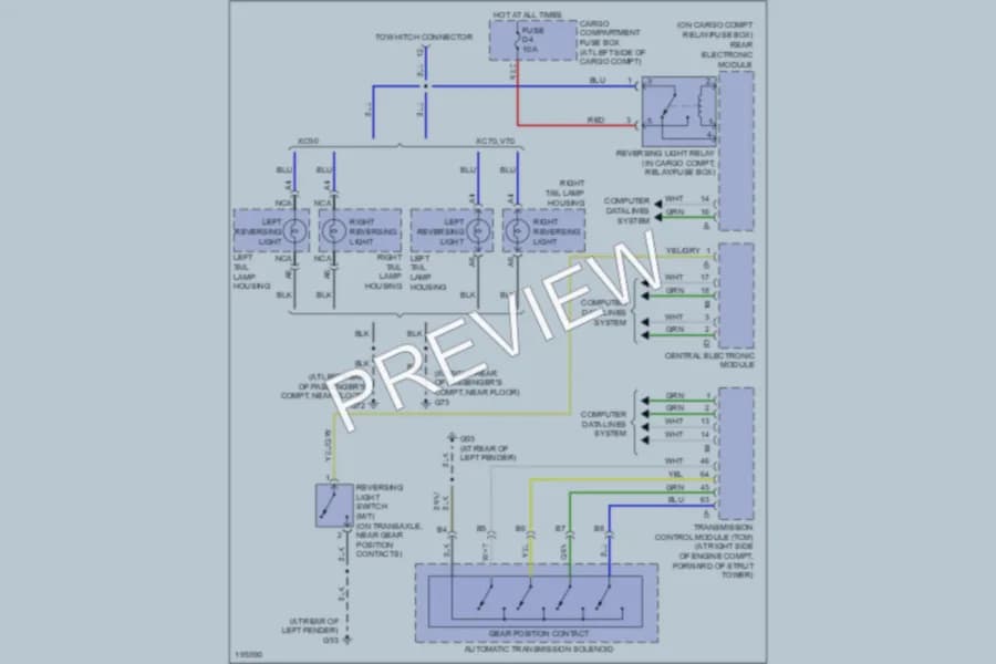 2004 Volvo V70 Exterior Lights wiring diagram preview