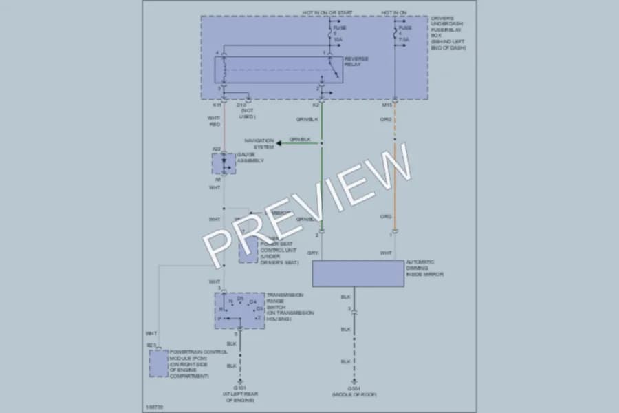 2005 Acura MDX Power Mirrors wiring diagram preview