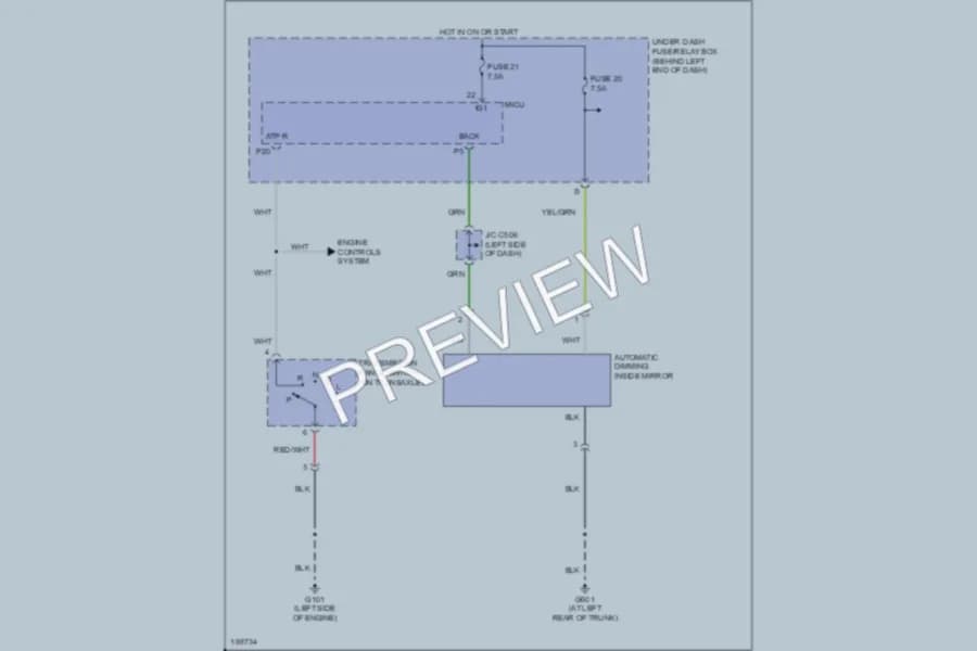 2005 Acura TL Power Mirrors wiring diagram preview