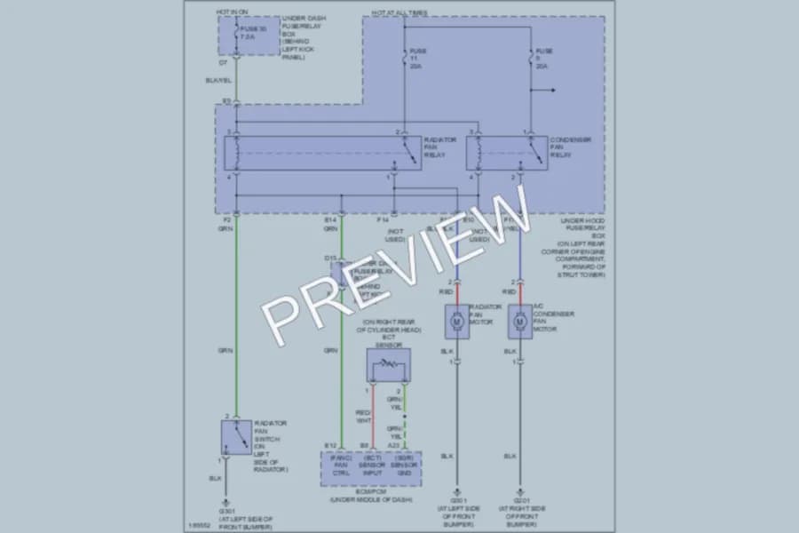 2005 Acura TSX Cooling Fan wiring diagram preview