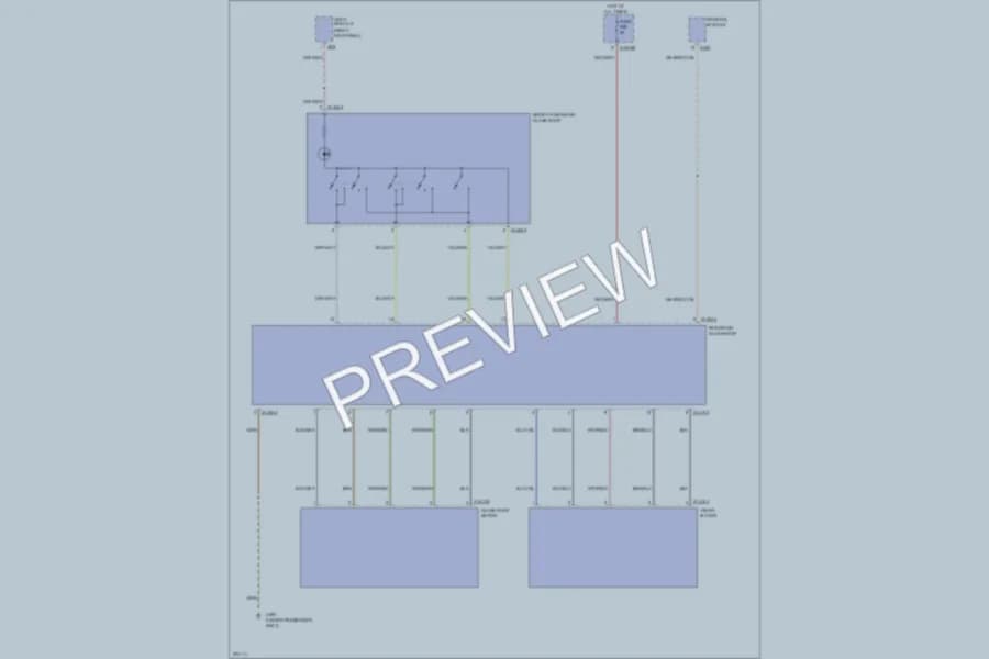 2005 BMW X5 Power Top Sunroof wiring diagram preview