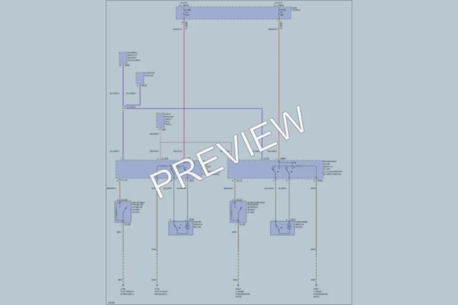 2005 BMW X5 Power Windows wiring diagram preview