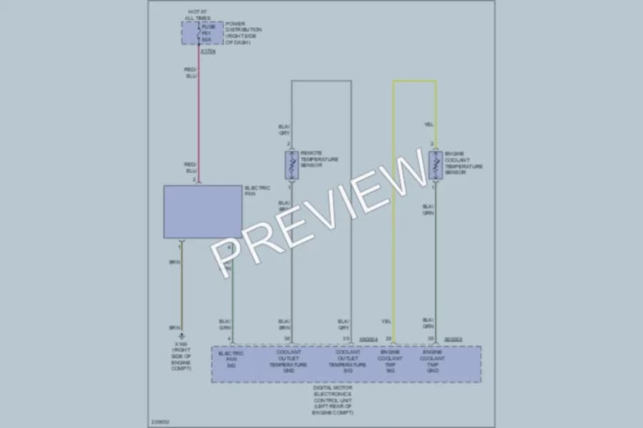2005 BMW Z4 Cooling Fan wiring diagram preview