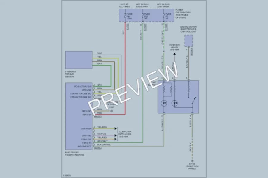 2005 BMW Z4 Electronic Power Steering wiring diagram preview
