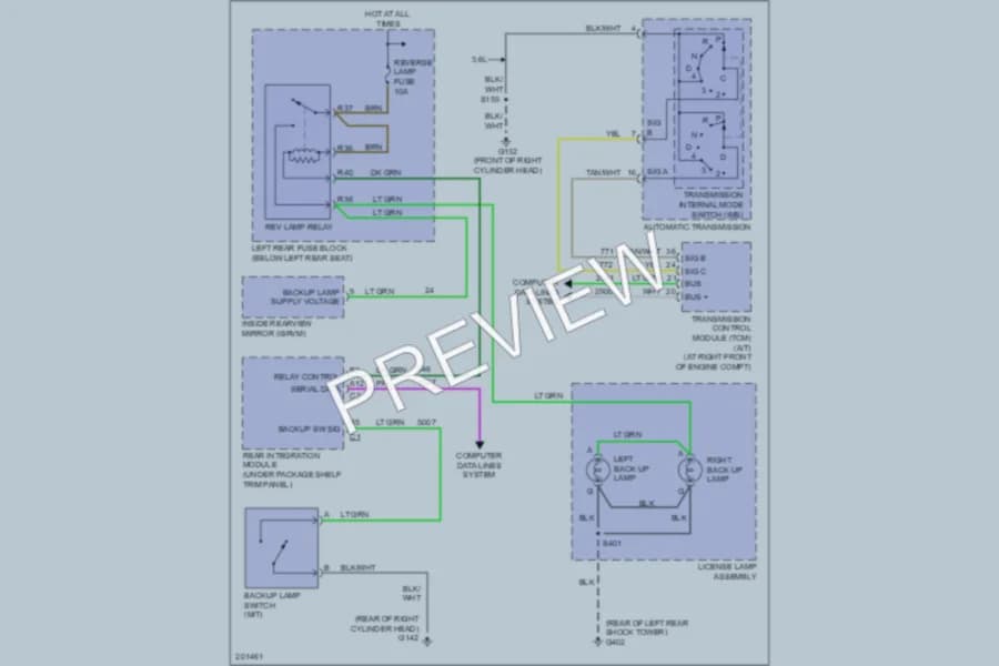 2005 Cadillac CTS Exterior Lights wiring diagram preview