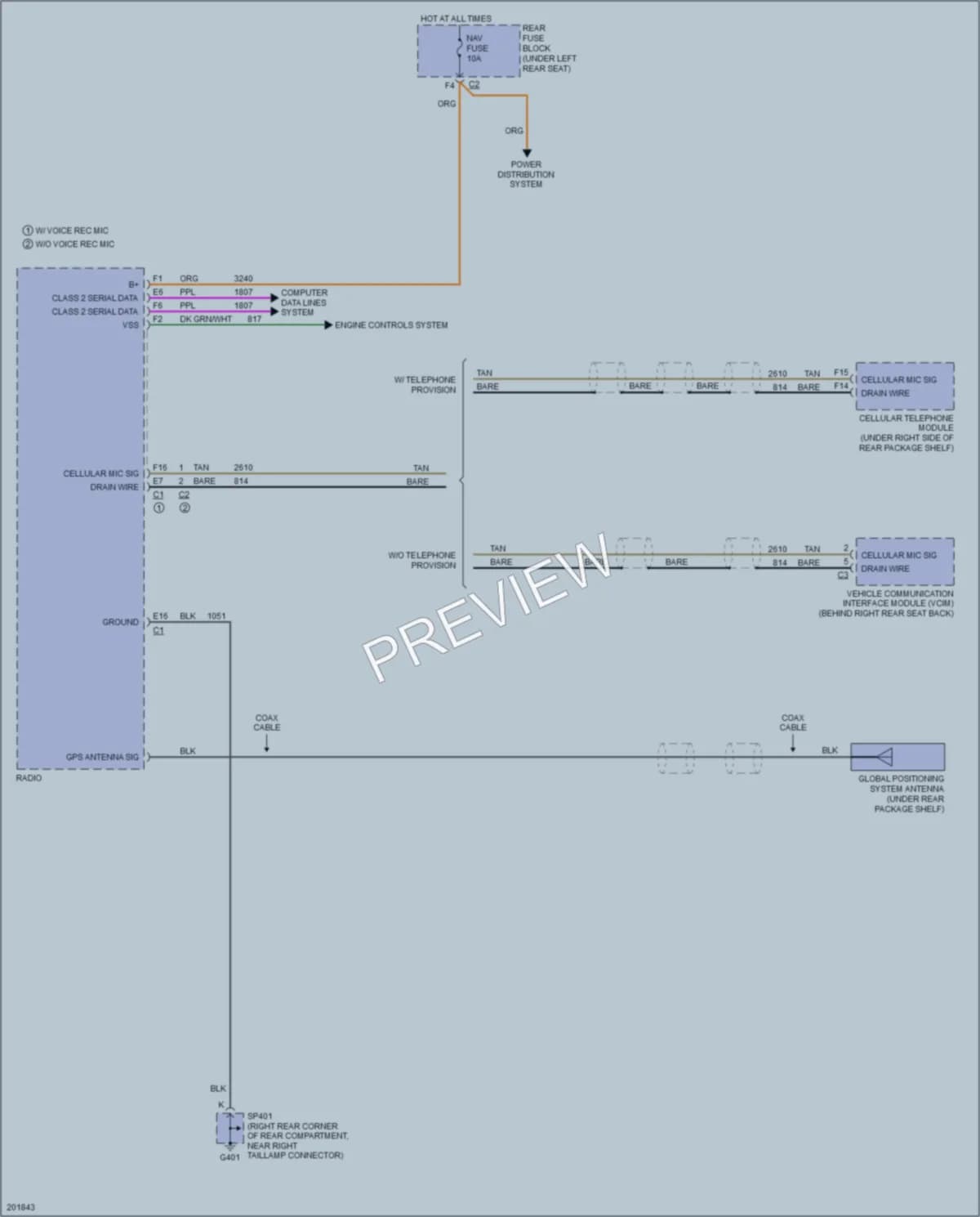 2005 Cadillac DeVille Navigation wiring diagram preview