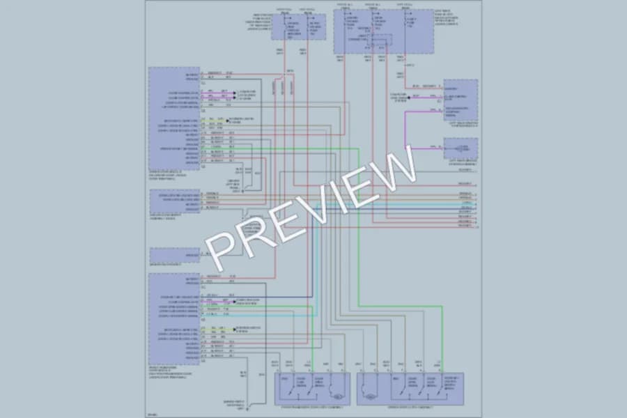 2005 Cadillac SRX Power Door Locks wiring diagram preview