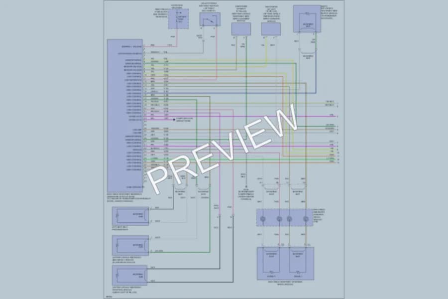 2005 Cadillac SRX Supplemental Restraints wiring diagram preview