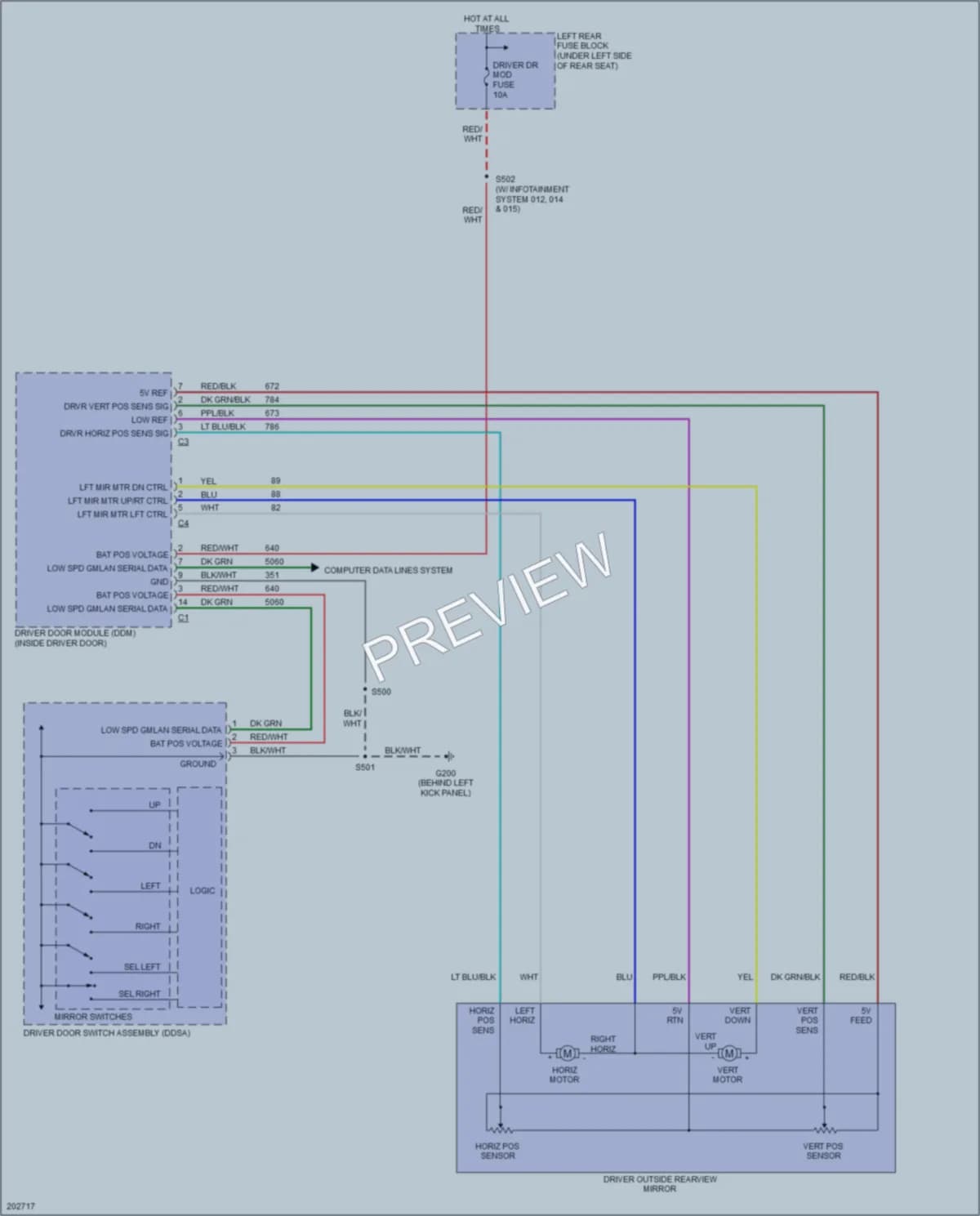 2005 Cadillac STS Memory Systems wiring diagram preview