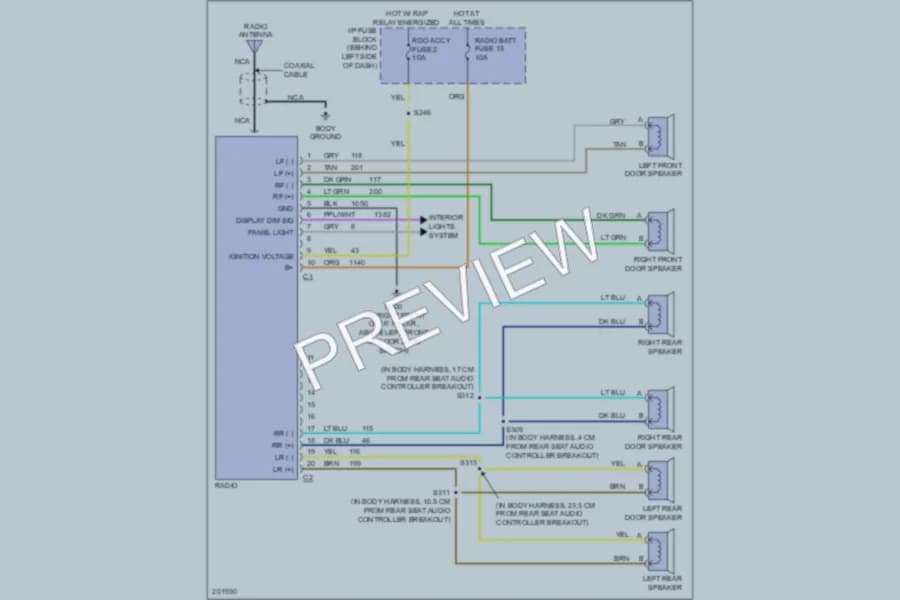 2005 Chevrolet Astro Radio wiring diagram preview