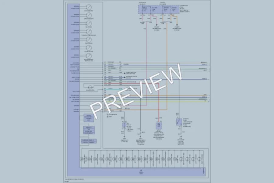 2005 Chevrolet 1500 Instrument Cluster wiring diagram preview with protected circuit layout