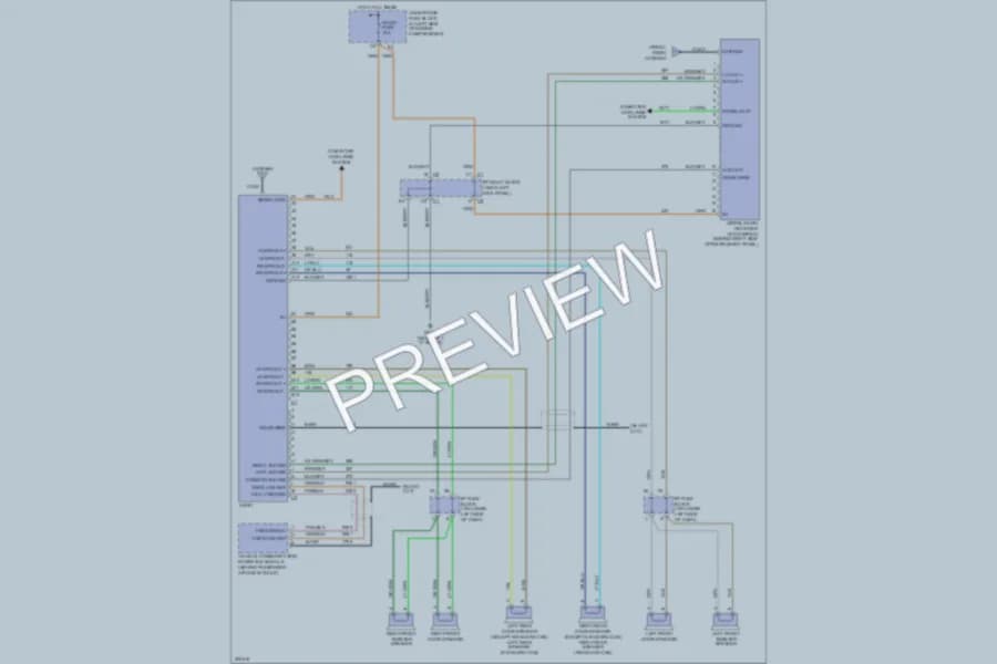 2005 Chevrolet 1500 Radio wiring diagram preview with protected circuit layout