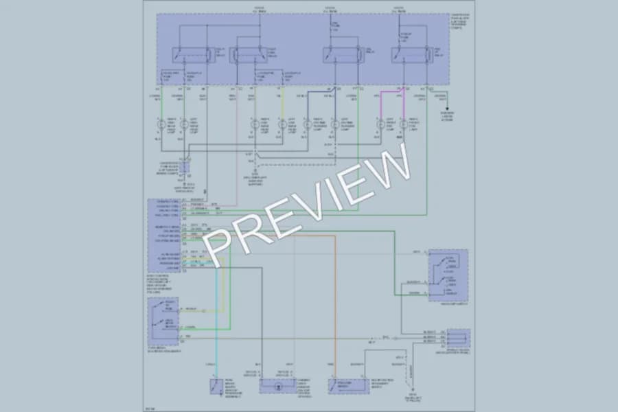 2005 Chevrolet 2500 Hd Headlights wiring diagram preview with protected circuit layout