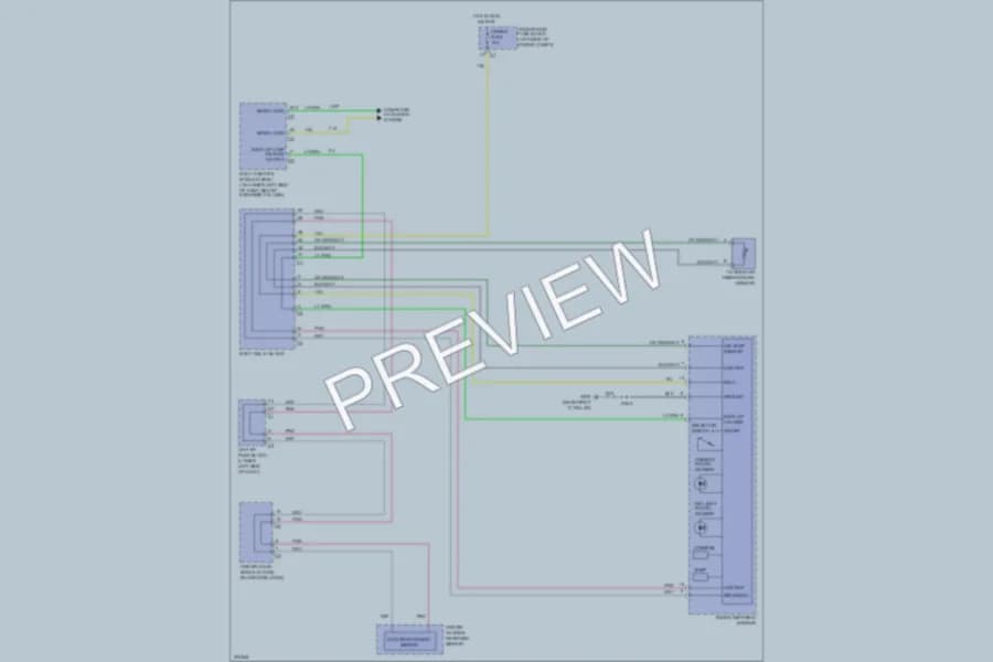 2005 Chevrolet 2500 Hd Power Mirrors wiring diagram preview with protected circuit layout