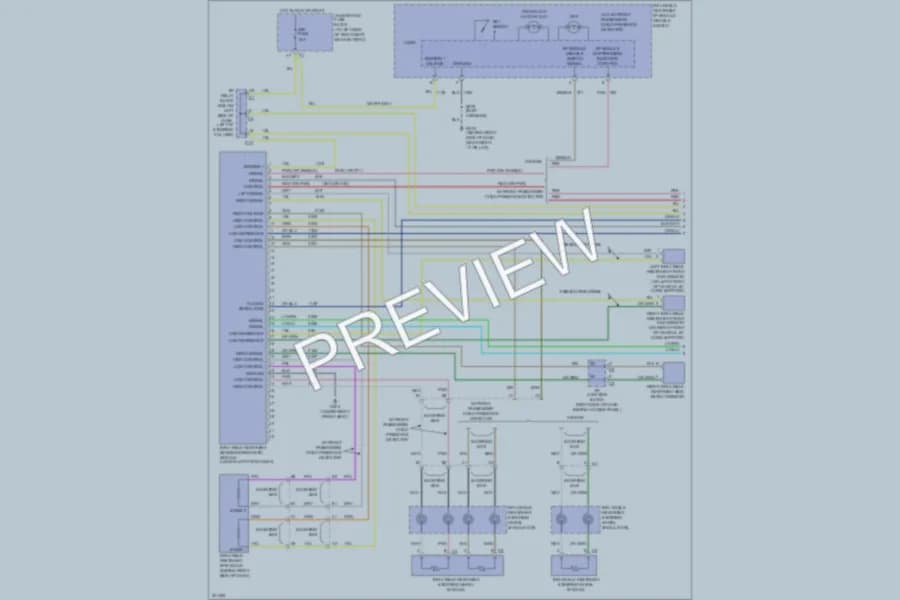 2005 Chevrolet 3500 Supplemental Restraints wiring diagram preview with protected circuit layout