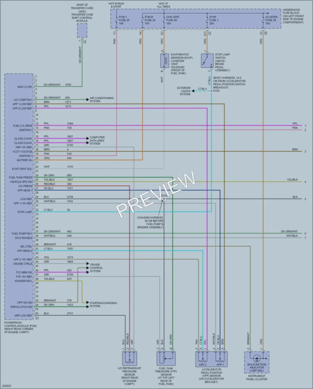 2005 Chevrolet Colorado Engine Performance wiring diagram preview